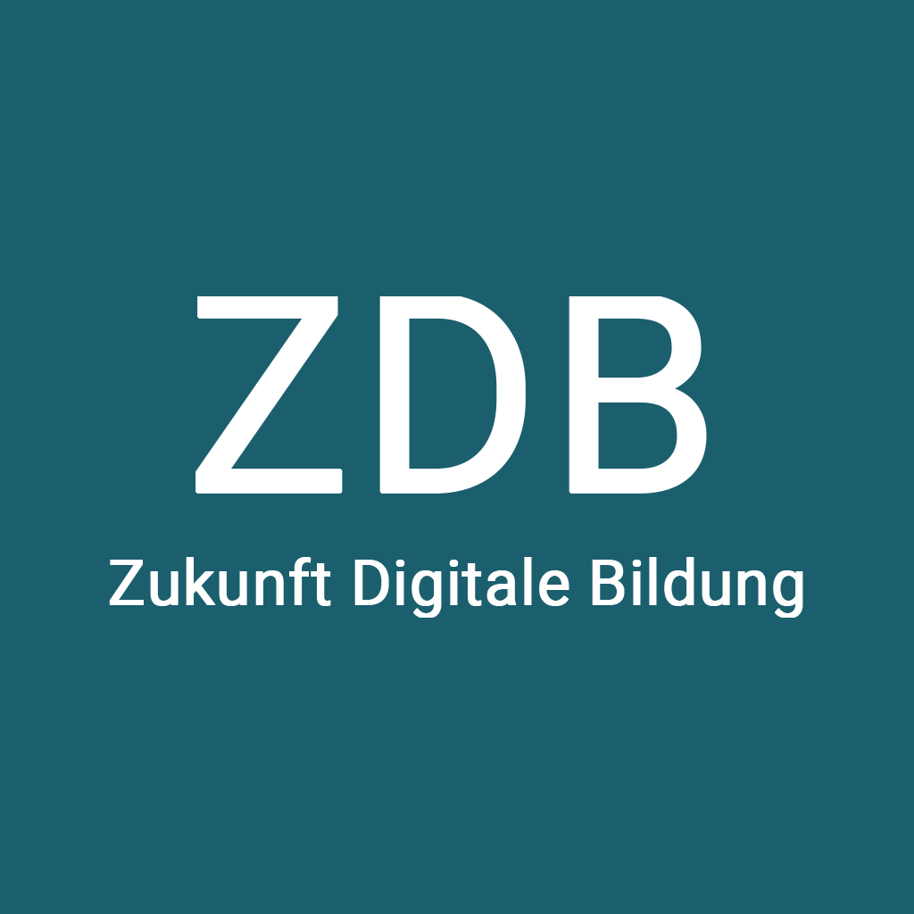 Logo von ZDB - Zukunft Digitale Bildung auf dunklem Hintergrund